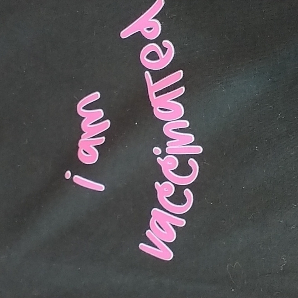 GILDAN "I AM VACCINATED" Black Tee Shirt XL - Picture 6 of 7